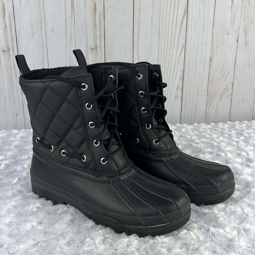 Women’s Sperry Black Quilted Duck Boots